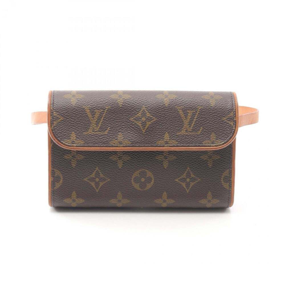 LOUIS VUITTON Authentic Brown Monogram Leather Pochette Fanny Pack - Picture 1 of 13